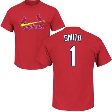 Men's St. Louis Cardinals Ozzie Smith ＃1 Roster Name & Number T-Shirt - Red