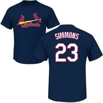 Men's St. Louis Cardinals Ted Simmons ＃23 Roster Name & Number T-Shirt - Navy
