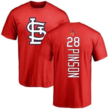 Men's St. Louis Cardinals Vada Pinson ＃28 Backer T-Shirt - Red