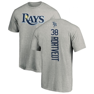 Men's Tampa Bay Rays Ben Rortvedt ＃38 Backer T-Shirt Ash