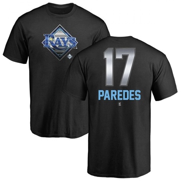 Men's Tampa Bay Rays Isaac Paredes ＃17 Midnight Mascot T-Shirt - Black