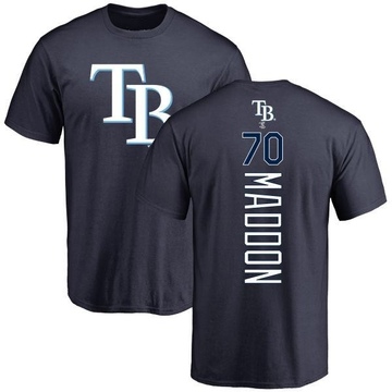 Men's Tampa Bay Rays Joe Maddon ＃70 Backer T-Shirt - Navy
