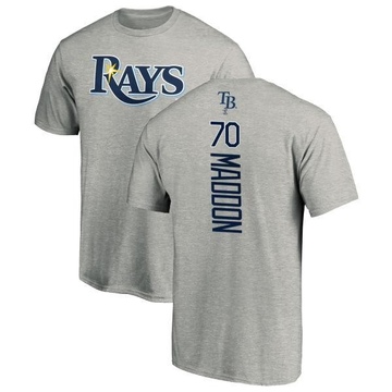 Men's Tampa Bay Rays Joe Maddon ＃70 Backer T-Shirt Ash