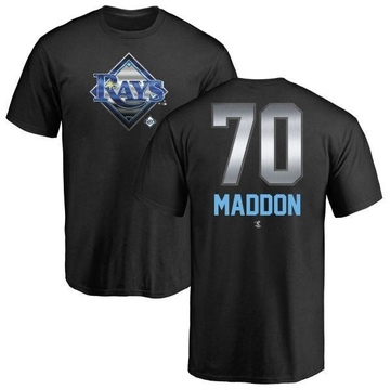 Men's Tampa Bay Rays Joe Maddon ＃70 Midnight Mascot T-Shirt - Black