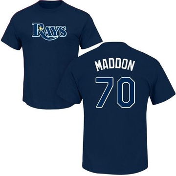 Men's Tampa Bay Rays Joe Maddon ＃70 Roster Name & Number T-Shirt - Navy
