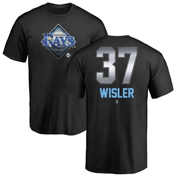Men's Tampa Bay Rays Matt Wisler ＃37 Midnight Mascot T-Shirt - Black