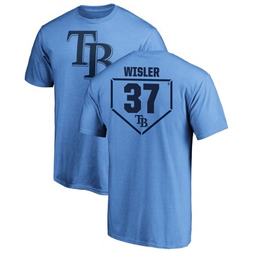 Men's Tampa Bay Rays Matt Wisler ＃37 RBI T-Shirt - Light Blue