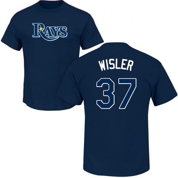 Men's Tampa Bay Rays Matt Wisler ＃37 Roster Name & Number T-Shirt - Navy