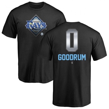 Men's Tampa Bay Rays Niko Goodrum ＃0 Midnight Mascot T-Shirt - Black
