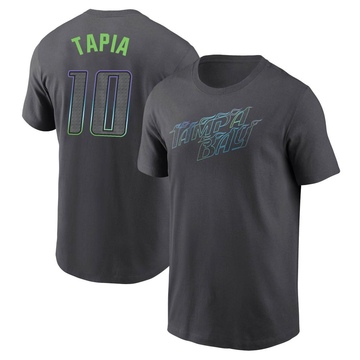 Men's Tampa Bay Rays Raimel Tapia ＃10 2024 City Connect T-Shirt - Charcoal