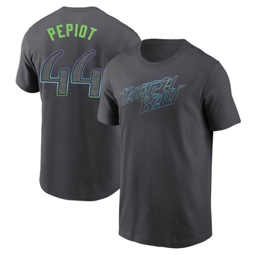 Men's Tampa Bay Rays Ryan Pepiot ＃44 2024 City Connect T-Shirt - Charcoal