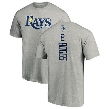 Men's Tampa Bay Rays Wade Boggs ＃12 Backer T-Shirt Ash