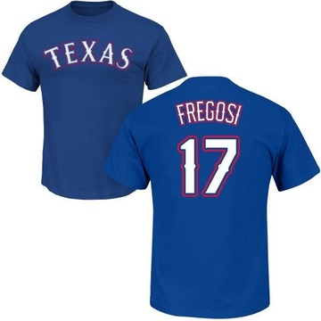 Men's Texas Rangers Jim Fregosi ＃17 Roster Name & Number T-Shirt - Royal