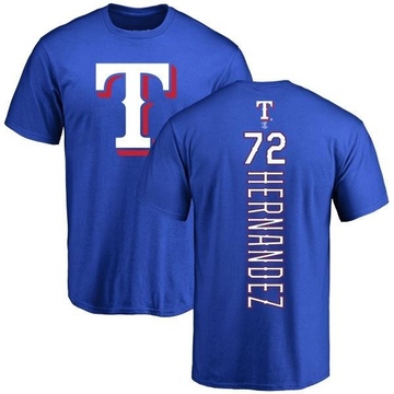 Men's Texas Rangers Jonathan Hernandez ＃72 Backer T-Shirt - Royal