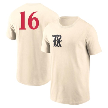 Men's Texas Rangers Travis Jankowski ＃16 2023 City Connect Name & Number T-Shirt - Cream