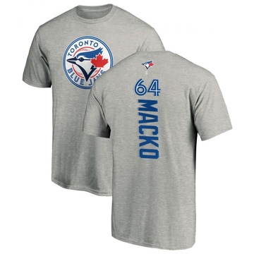 Men's Toronto Blue Jays Adam Macko ＃64 Backer T-Shirt Ash