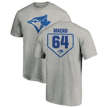 Men's Toronto Blue Jays Adam Macko ＃64 RBI T-Shirt Heathered - Gray