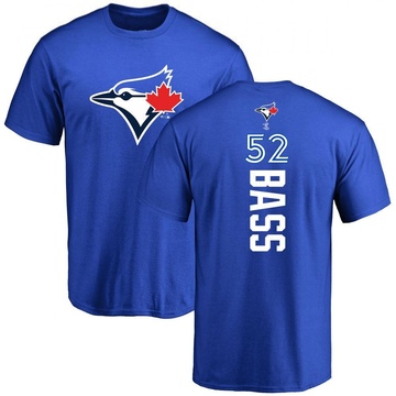 Men's Toronto Blue Jays Anthony Bass ＃52 Backer T-Shirt - Royal