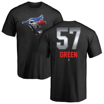 Men's Toronto Blue Jays Chad Green ＃57 Midnight Mascot T-Shirt - Black