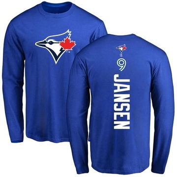 Men's Toronto Blue Jays Danny Jansen ＃9 Backer Long Sleeve T-Shirt - Royal
