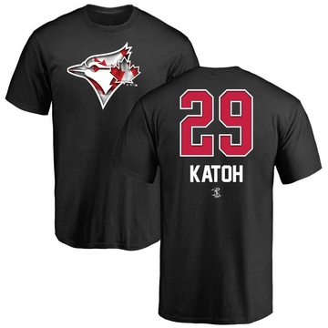 Men's Toronto Blue Jays Gosuke Katoh ＃29 Name and Number Banner Wave T-Shirt - Black