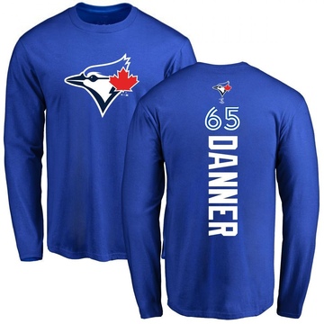 Men's Toronto Blue Jays Hagen Danner ＃65 Backer Long Sleeve T-Shirt - Royal