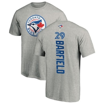 Men's Toronto Blue Jays Jesse Barfield ＃29 Backer T-Shirt Ash