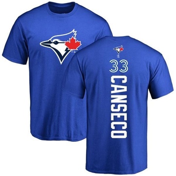 Men's Toronto Blue Jays Jose Canseco ＃33 Backer T-Shirt - Royal