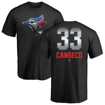 Men's Toronto Blue Jays Jose Canseco ＃33 Midnight Mascot T-Shirt - Black