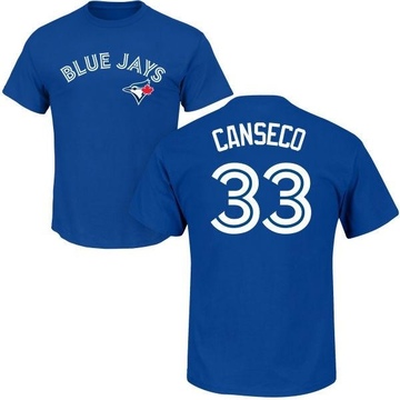Men's Toronto Blue Jays Jose Canseco ＃33 Roster Name & Number T-Shirt - Royal