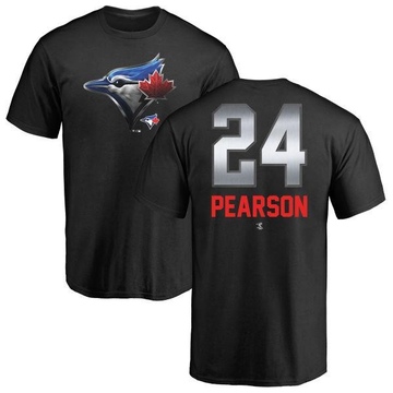 Men's Toronto Blue Jays Nate Pearson ＃24 Midnight Mascot T-Shirt - Black