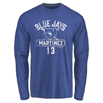 Men's Toronto Blue Jays Orelvis Martinez ＃13 Base Runner Long Sleeve T-Shirt - Royal