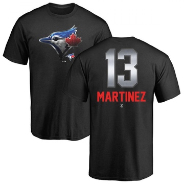 Men's Toronto Blue Jays Orelvis Martinez ＃13 Midnight Mascot T-Shirt - Black