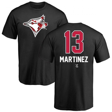 Men's Toronto Blue Jays Orelvis Martinez ＃13 Name and Number Banner Wave T-Shirt - Black