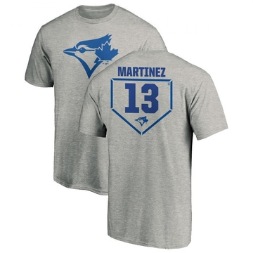 Men's Toronto Blue Jays Orelvis Martinez ＃13 RBI T-Shirt Heathered - Gray