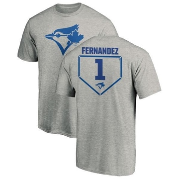 Men's Toronto Blue Jays Tony Fernandez ＃1 RBI T-Shirt Heathered - Gray