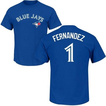 Men's Toronto Blue Jays Tony Fernandez ＃1 Roster Name & Number T-Shirt - Royal