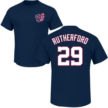 Men's Washington Nationals Blake Rutherford ＃29 Roster Name & Number T-Shirt - Navy
