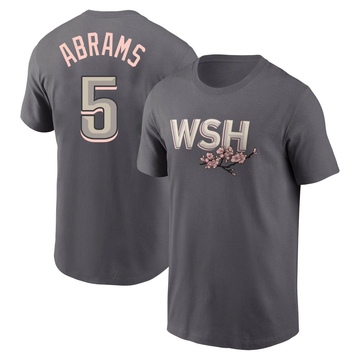 Men's Washington Nationals CJ Abrams ＃5 2022 City Connect Name & Number T-Shirt - Gray