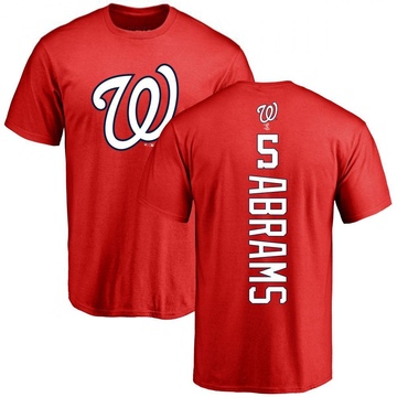 Men's Washington Nationals CJ Abrams ＃5 Backer T-Shirt - Red