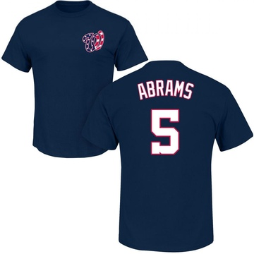 Men's Washington Nationals CJ Abrams ＃5 Roster Name & Number T-Shirt - Navy