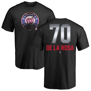 Men's Washington Nationals Jeremy De La Rosa ＃70 Midnight Mascot T-Shirt - Black