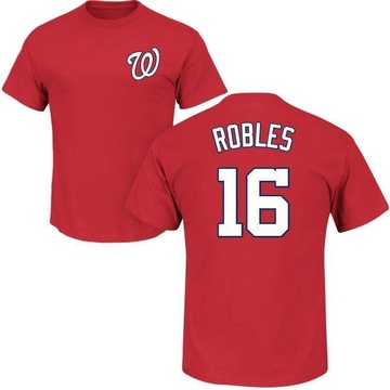 Men's Washington Nationals Victor Robles ＃16 Roster Name & Number T-Shirt - Red