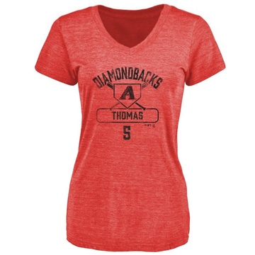 Women's Arizona Diamondbacks Alek Thomas ＃5 Base Runner T-Shirt - Red