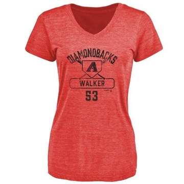 Women's Arizona Diamondbacks Christian Walker ＃53 Base Runner T-Shirt - Red