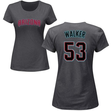 Women's Arizona Diamondbacks Christian Walker ＃53 Roster Name & Number T-Shirt - Charcoal