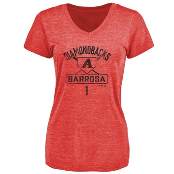 Women's Arizona Diamondbacks Jorge Barrosa ＃1 Base Runner T-Shirt - Red