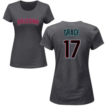 Women's Arizona Diamondbacks Mark Grace ＃17 Roster Name & Number T-Shirt - Charcoal