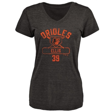 Women's Baltimore Orioles Chris Ellis ＃39 Base Runner T-Shirt - Black