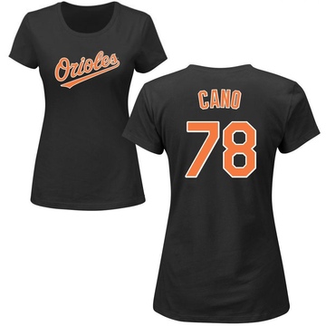 Women's Baltimore Orioles Yennier Cano ＃78 Roster Name & Number T-Shirt - Black
